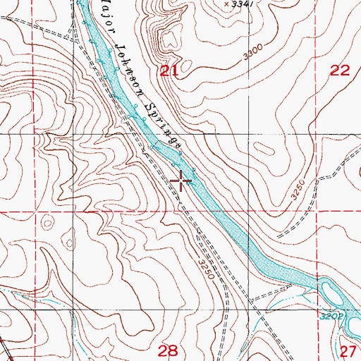 Topographic Map of Flat Rock Spring, NM