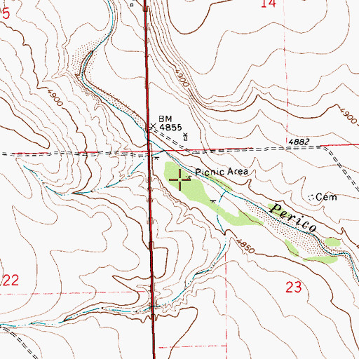 Topographic Map of Leighton Grove, NM