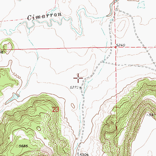 Topographic Map of Gleason Springs, NM