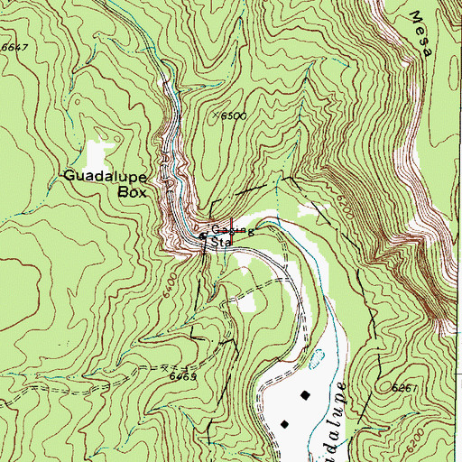 Topographic Map of Porter Landing (historical), NM