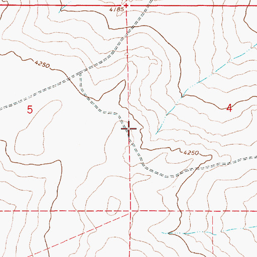 Topographic Map of Shaw Spring, NM