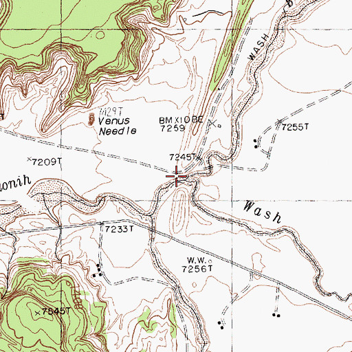 Topographic Map of Bowl Canyon Creek, NM