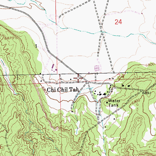 Topographic Map of Chi Chil Tah, NM