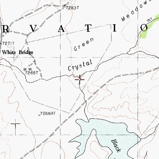 Topographic Map of Crystal Creek, NM