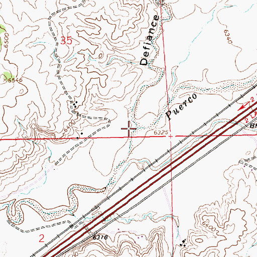 Topographic Map of Defiance Draw, NM