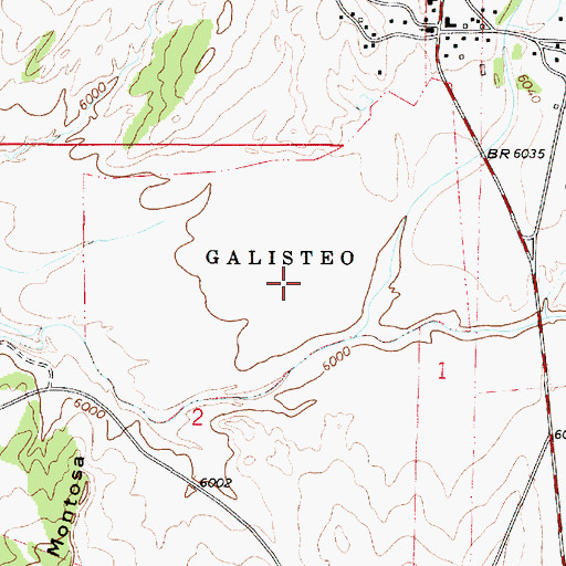 Topographic Map of Galisteo Grant, NM