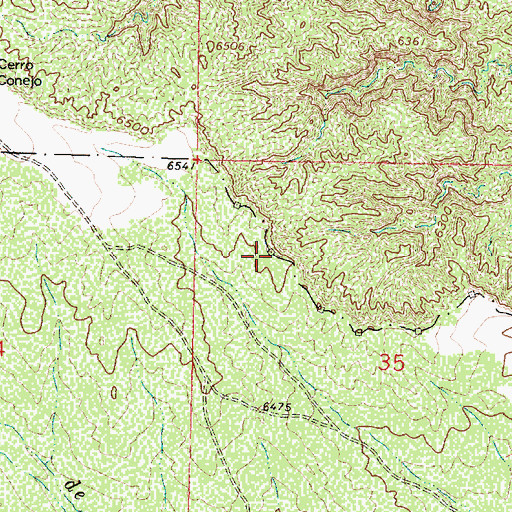 Topographic Map of La Ceja, NM