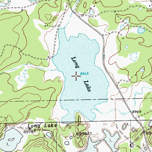 Topographic Map of Long Lake, NM