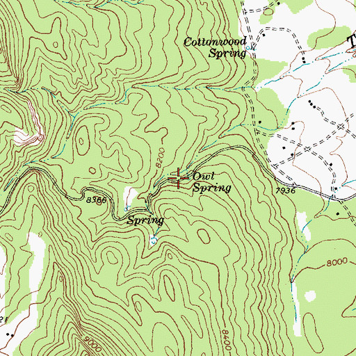 Topographic Map of Owl Spring, NM