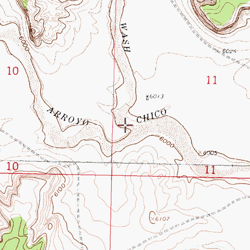 Topographic Map of Torreon Wash, NM