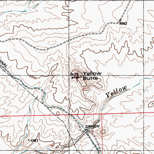 Topographic Map of Yellow Butte, NM