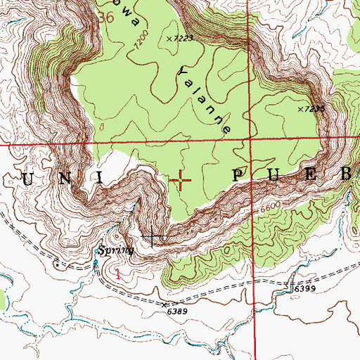 Topographic Map of Zui Pueblo Grant, NM