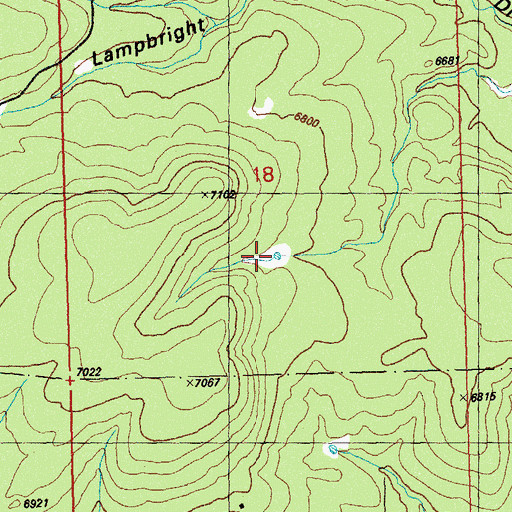 Topographic Map of Eighteen Tank, NM