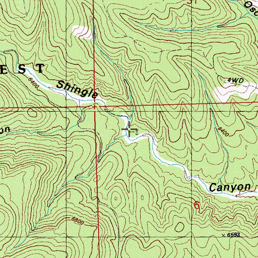 Topographic Map of Shingle Well, NM