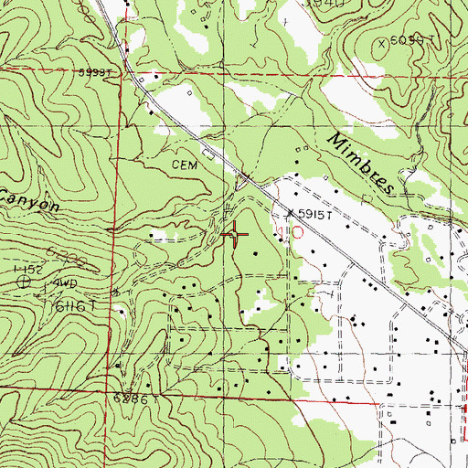 Topographic Map of Brunner Canyon, NM
