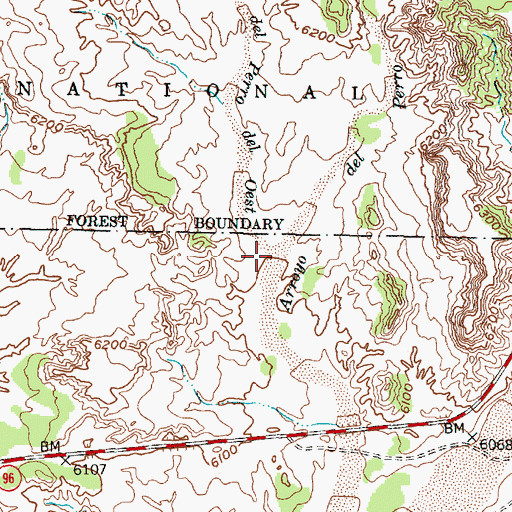 Topographic Map of Arroyo del Perro del Oeste, NM