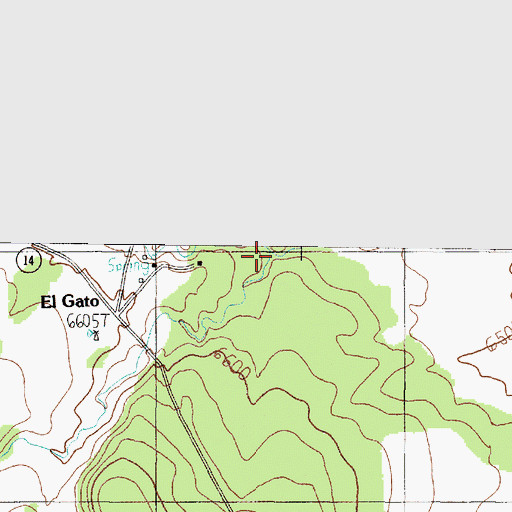 Topographic Map of Caon Colorado, NM
