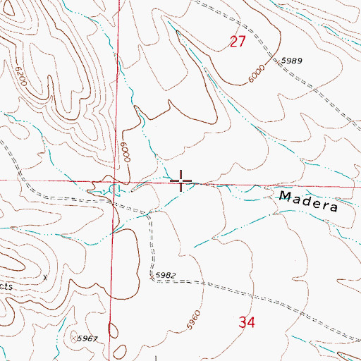 Topographic Map of Chavez Canyon, NM