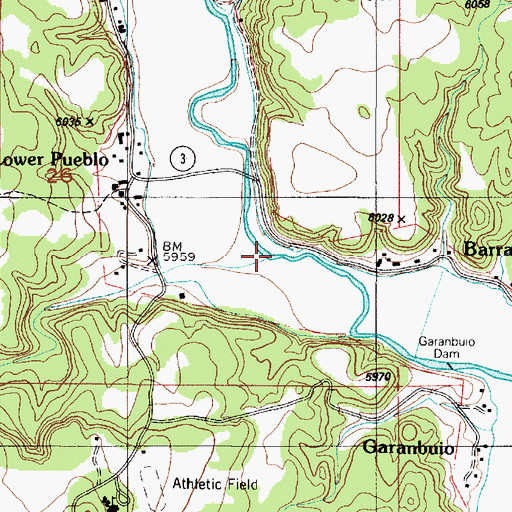 Topographic Map of Arroyo Vegoso, NM