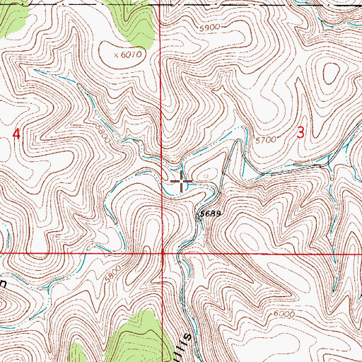 Topographic Map of Indian Trail Canyon, NM