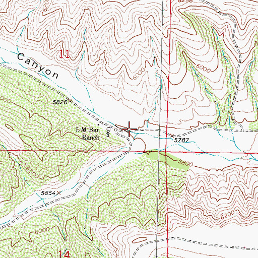 Topographic Map of North Seco Creek, NM