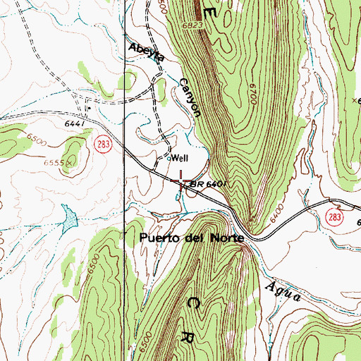 Topographic Map of Abeyta Canyon, NM