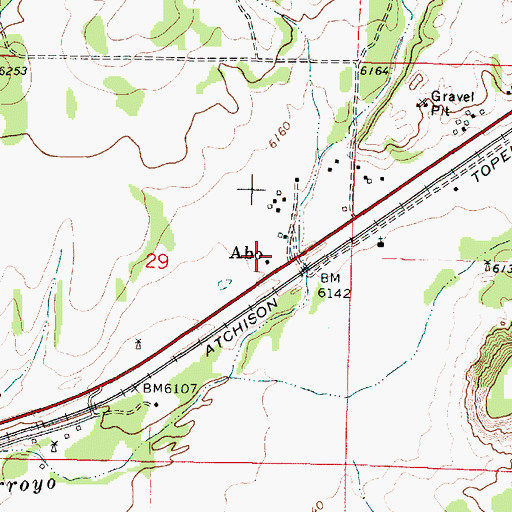 Topographic Map of Abo, NM