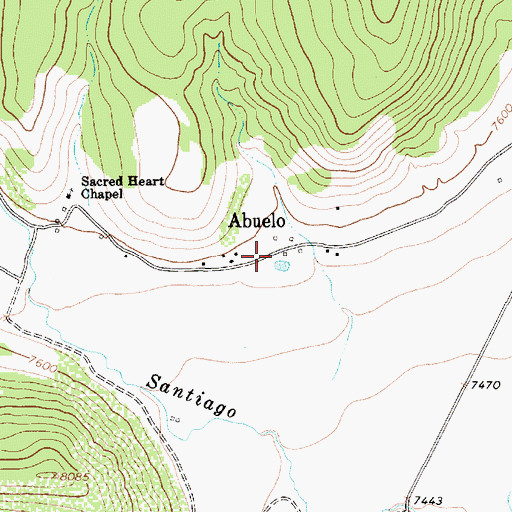 Topographic Map of Abuelo, NM