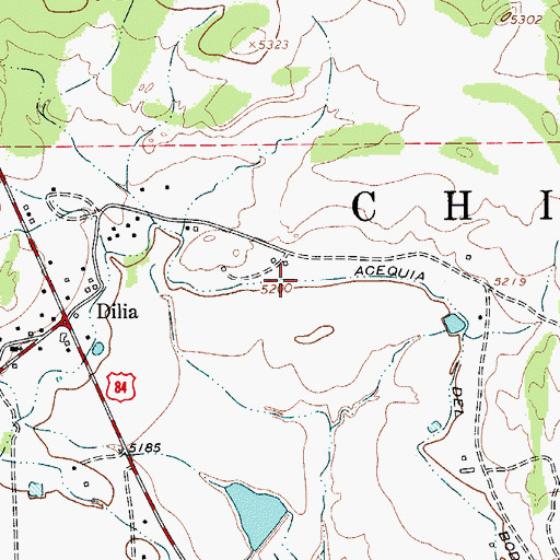 Topographic Map of Acequia del Bodo Juan Paiz, NM