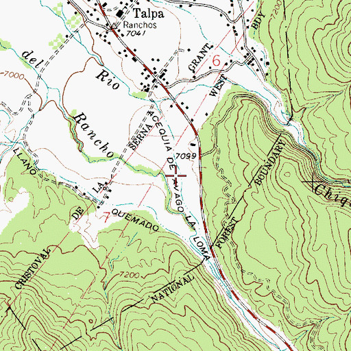 Topographic Map of Acequia de Avago la Loma, NM