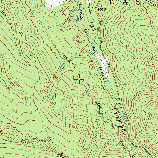 Topographic Map of Acequia de Ojo Sarco, NM