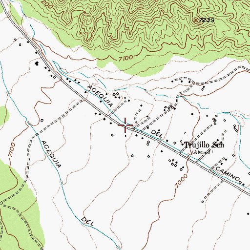 Topographic Map of Acequia del Camino, NM