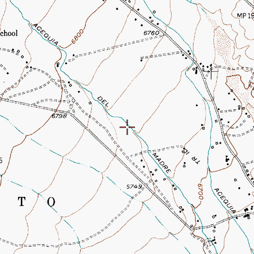 Topographic Map of Acequia del Madre, NM