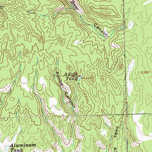 Topographic Map of Adobe Tank, NM