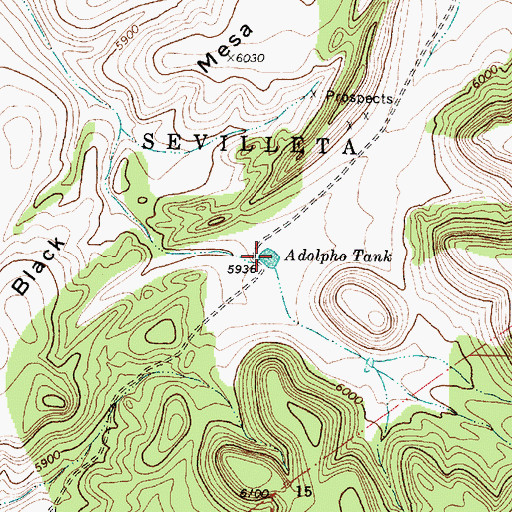 Topographic Map of Adolpho Tank, NM