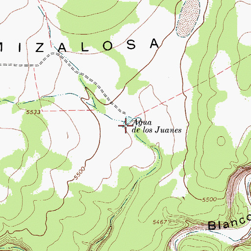 Topographic Map of Agua de los Juanes, NM