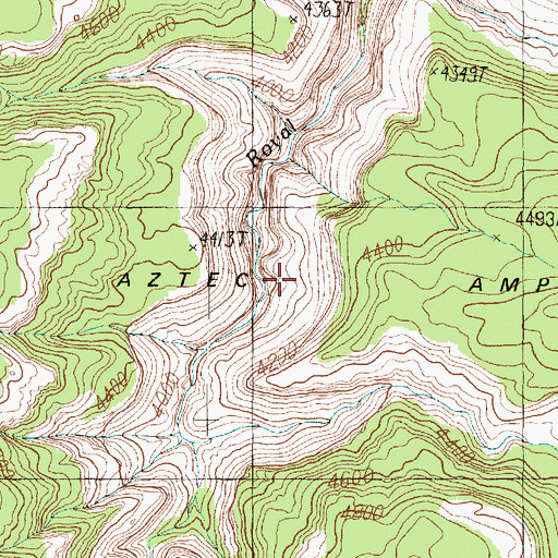 Topographic Map of Aztec Amphitheater, AZ