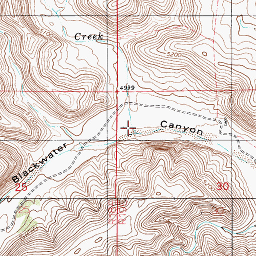 Topographic Map of Agua Chiquita Creek, NM