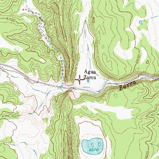 Topographic Map of Agua Zarca, NM