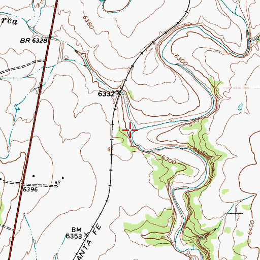 Topographic Map of Agua Zarca, NM