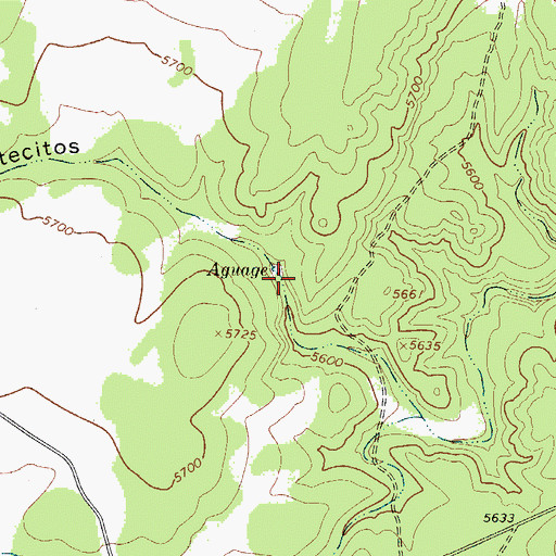 Topographic Map of Aguage, NM