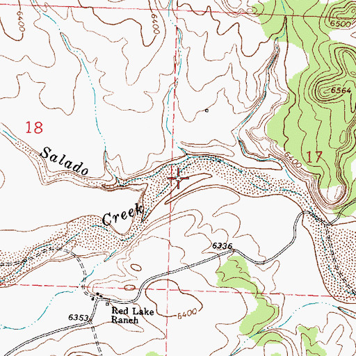 Topographic Map of Alamocita Creek, NM