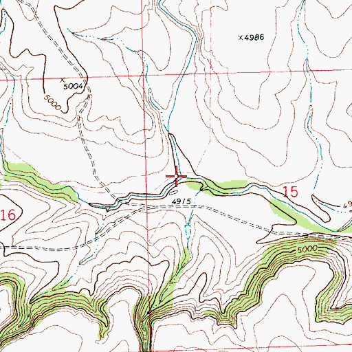 Topographic Map of Alamos Creek, NM