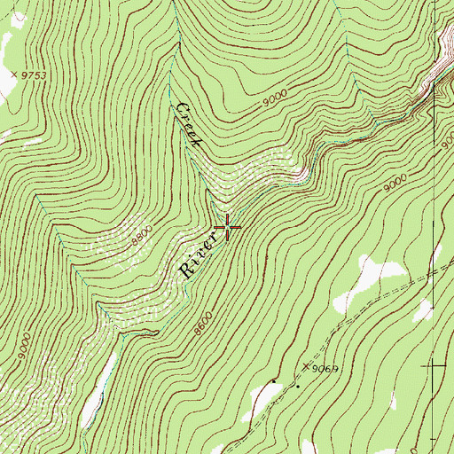Topographic Map of Albright Creek, NM