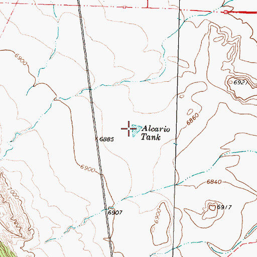 Topographic Map of Alcario Tank, NM