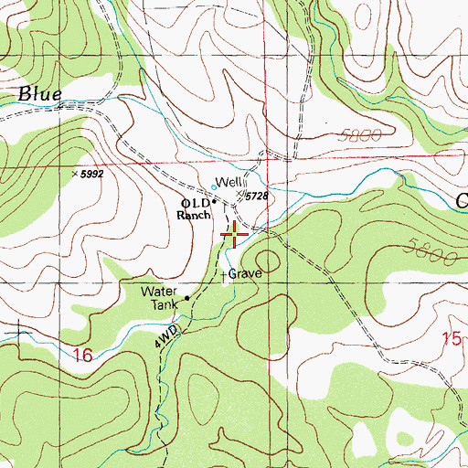 Topographic Map of Alexander Canyon, NM