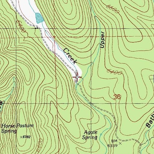 Topographic Map of Upper Alexander Canyon, NM