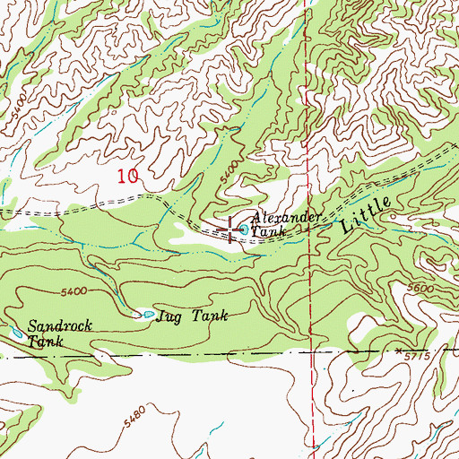 Topographic Map of Alexander Tank, NM
