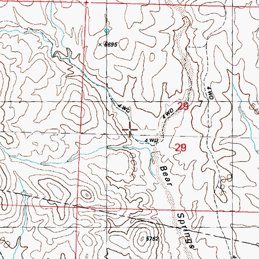 Topographic Map of Alkali Canyon, NM