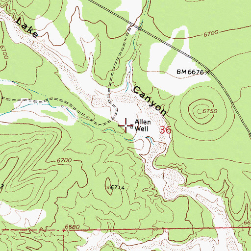 Topographic Map of Allen Well, NM